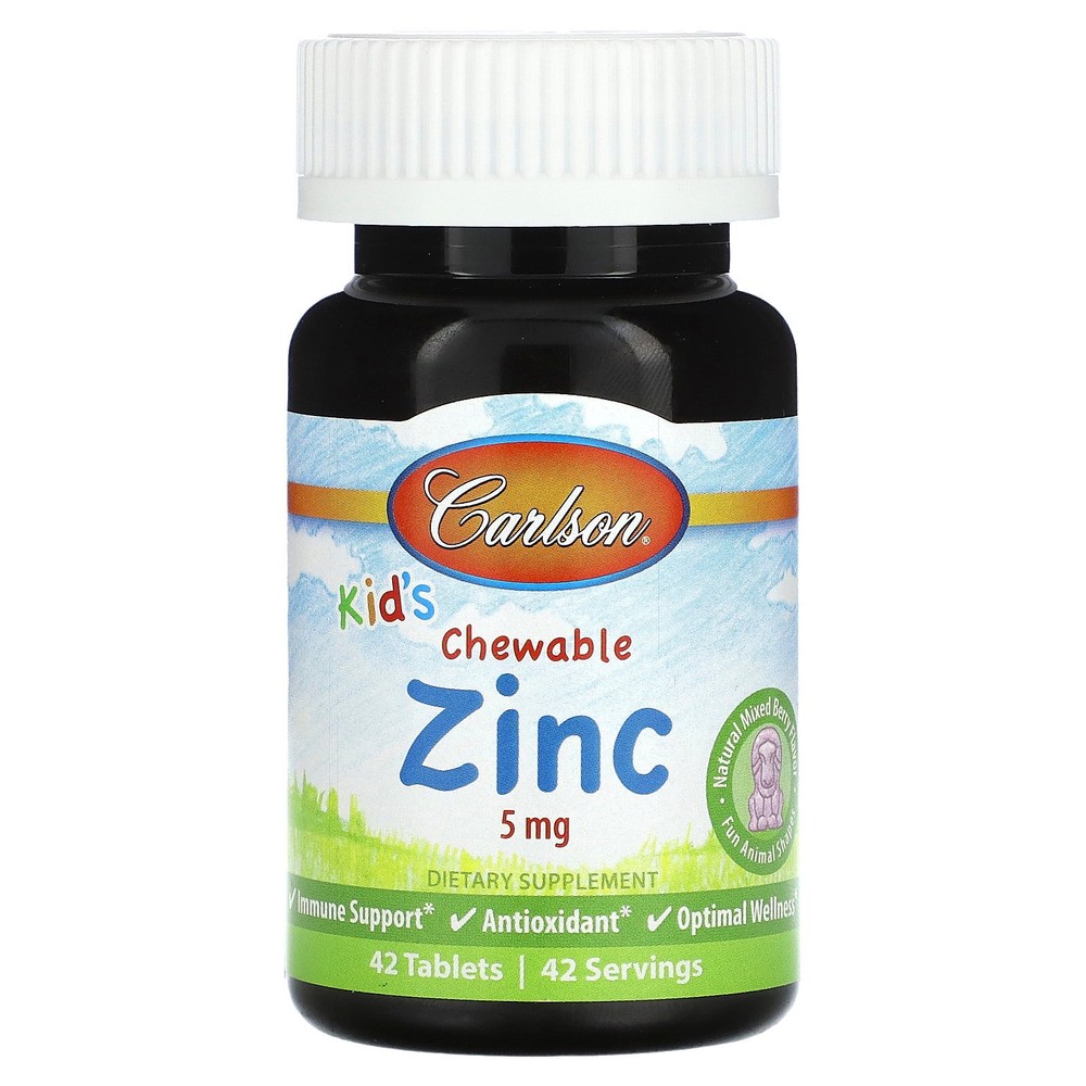 Kid's Chewable Zinc, Natural Mixed Berry, 5 mg, 42 Tablets
