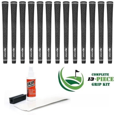 Karma Velour Full Cord Jumbo Plus (+1/8'') Golf Grip Kit - Everything you need!