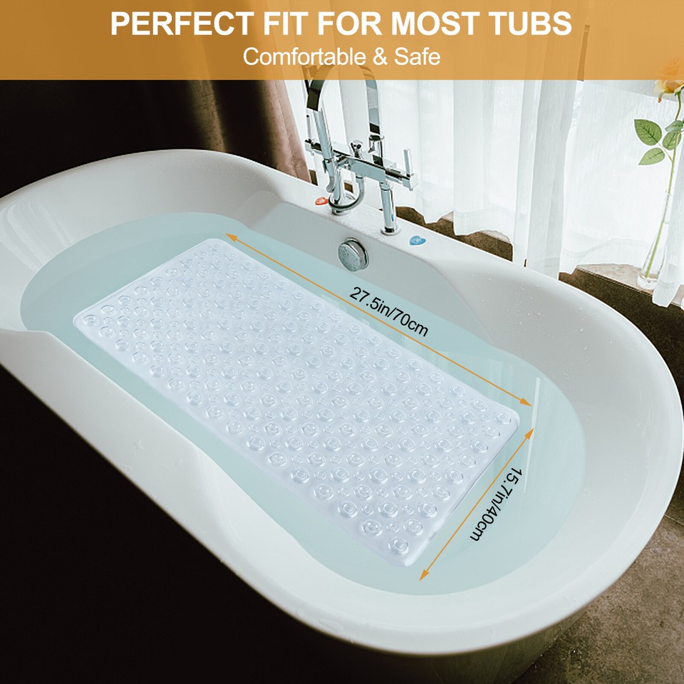 Large Bath Tub Shower Mat Non Slip Suction Bathroom Safety Mat Machine