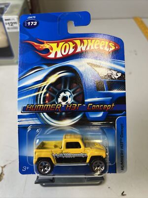 2006 Hot Wheels Mainline #173 HUMMER H3T CONCEPT Yellow Variant w/Chrome ORUT5Sp