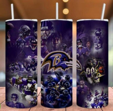 Baltimore Ravens NFL Team Style Multicolor 20oz Insulated Tumbler Box Lid New