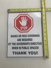 Stop Masks are Required Sign