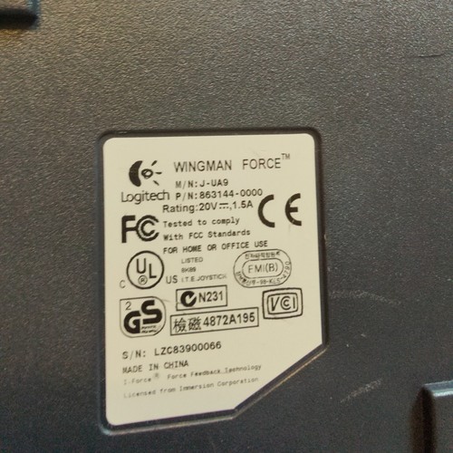 Logitech Wingmam Force Force Feedback Joystick USB Gameport Powered Vintage - Picture 11 of 11