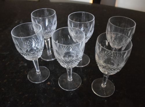 Vintage 7" Waterford Crystal Colleen Tall Stem Water Goblets-Excellent Condition - Picture 2 of 2