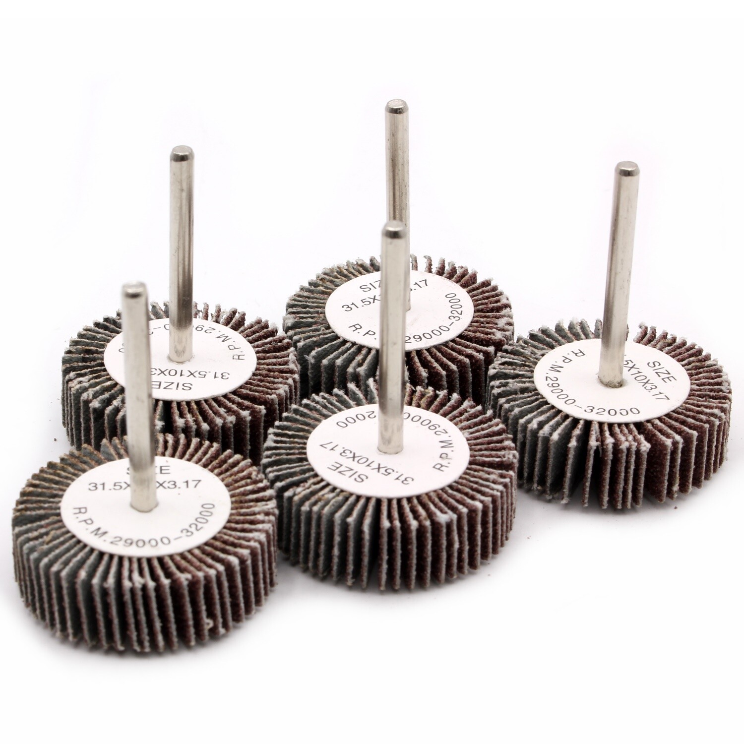 10x Schleiffächer 10mm Für Dremel & Proxxon - Körnung 80 Mit Aufsteckdorn