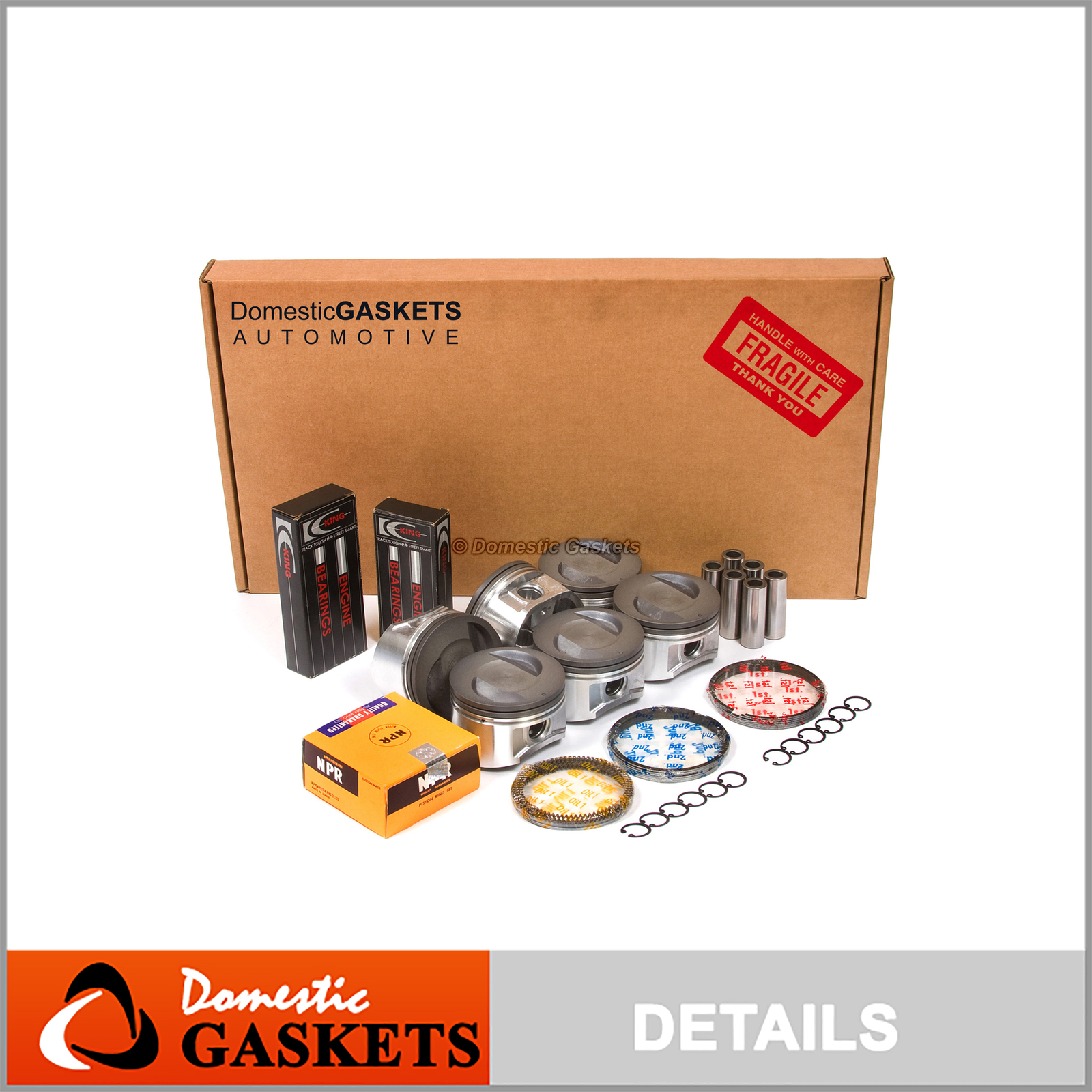 Fits 9604 Nissan Pathfinder 3.3L Full Gasket Pistons Bearings Rings