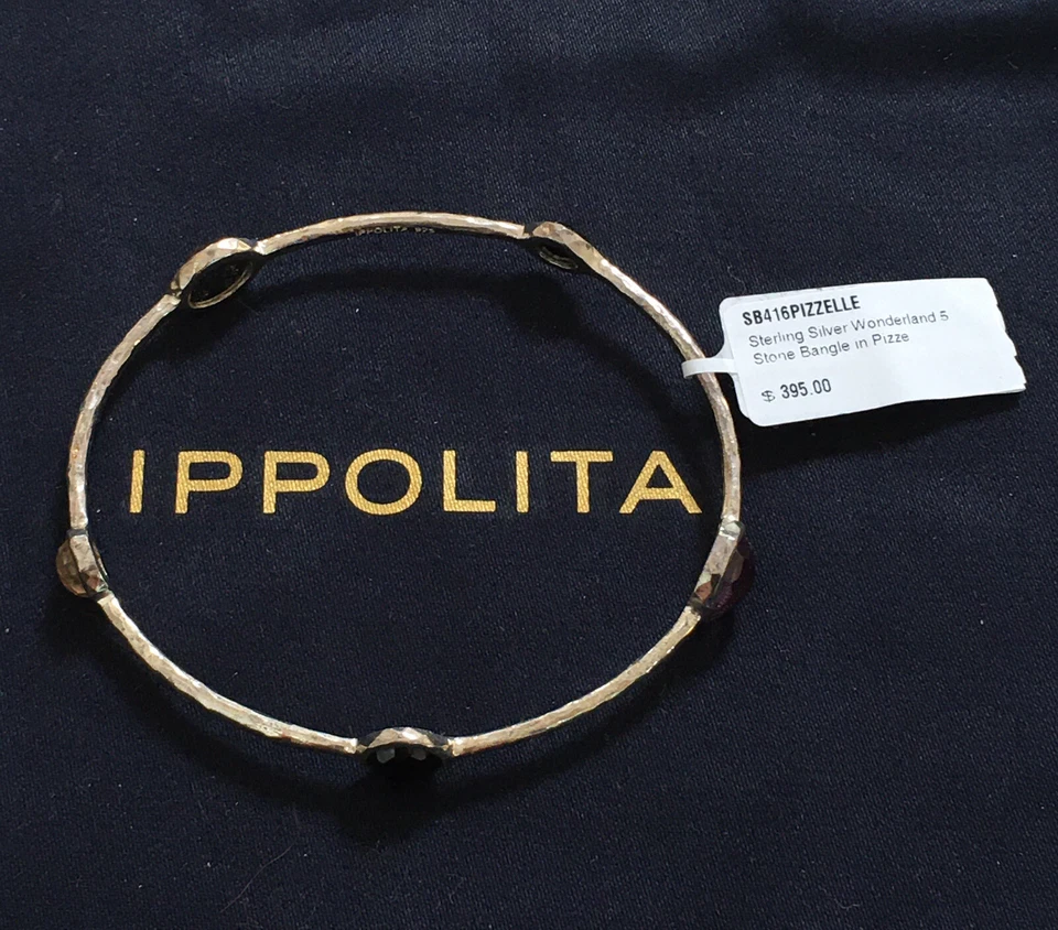 IPPOLITA $395 Rock Candy Wonderland 5 Piedras Plata de Ley 925 Brazalete Pizzelle Foto 2 de 4