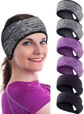 Winter Women's Ponytail Headband Moisture Wicking Ear Band Running Headband US