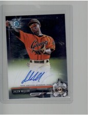 JALEN MILLER PROSPECT ROOKIE AUTO 2017 BOWMAN CHROME BASEBALL