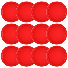 12 PCS Home Air Hockey Pucks 2.5 Inch Heavy Replacement Game Table 12 Grams