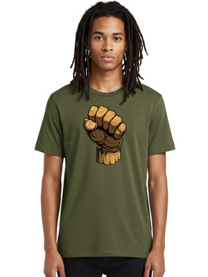 Raised-Fist Mens Graphic Tee, 100% Cotton, Casual Summer Wear