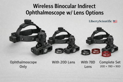 Wireless Binocular Indirect Ophthalmoscope w/ Lens Options   USA