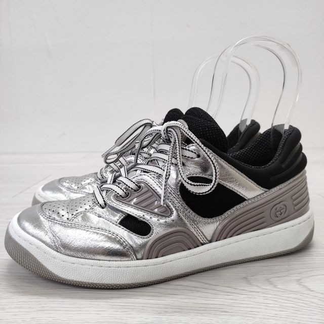 GUCCI  BASKET Size 36 Sneakers Silver and Other C… - image 1