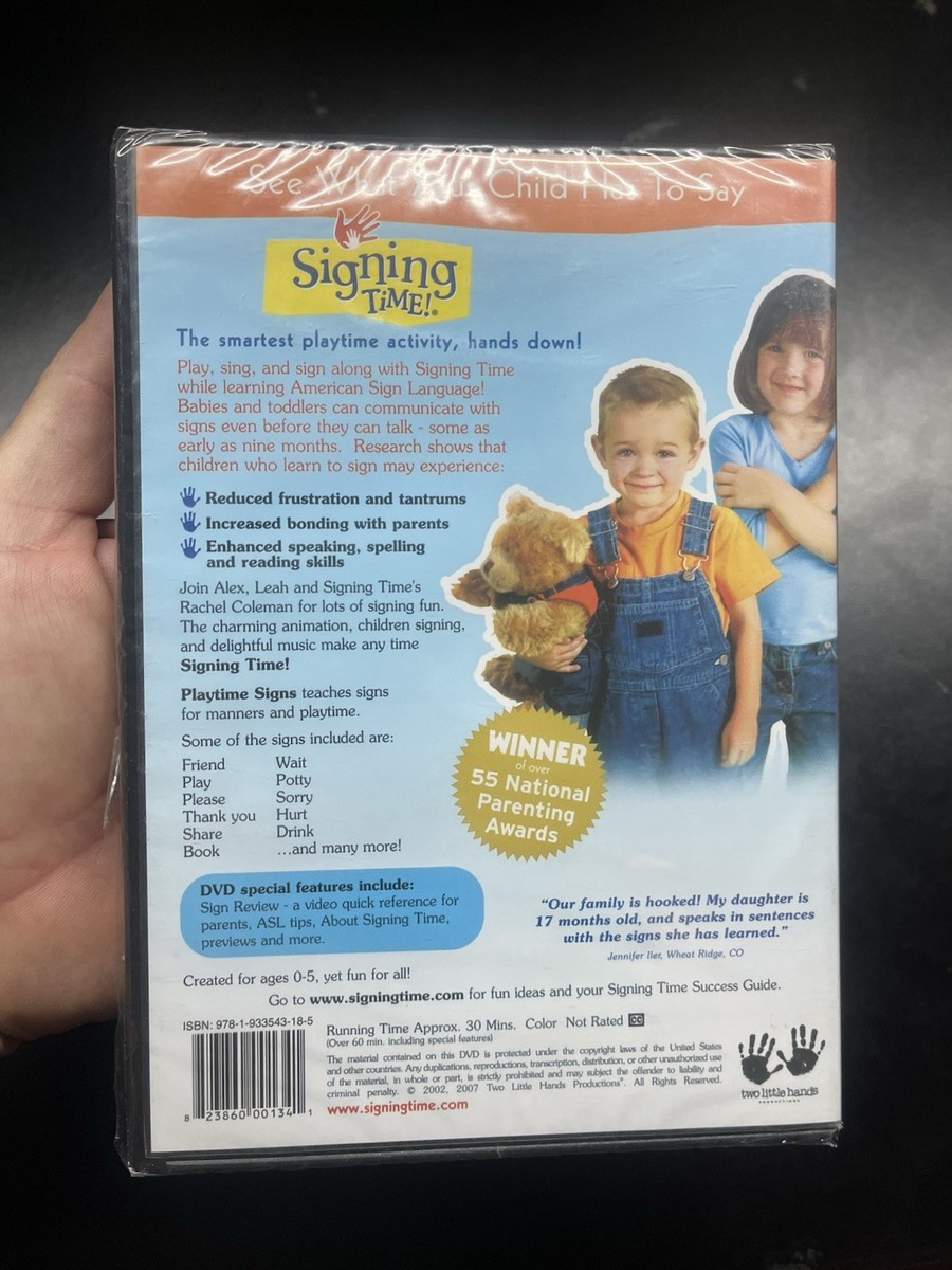 Signing Time Vol. 2 - Playtime Signs (DVD, 2002) for sale online