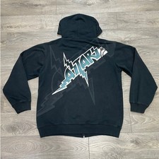 Alpinestars x Atari Vintage Black Zip Up Hoodie Big Back Graphic Y2K Men Size XL