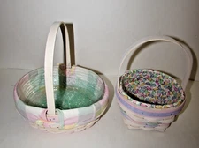 2 Longaberger Basket 2002 Easter Whitewash 1999 Century Jelly Bean Liner
