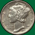 1931-S Mercury Dime Silver Almost Uncirculated AU Coin #33052