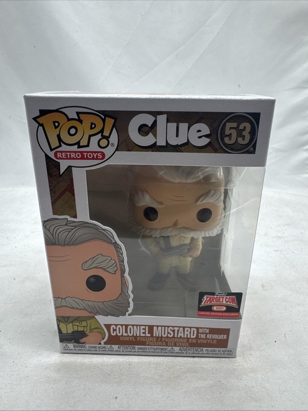 Funko Pop! Retro Toys CLUE Colonel Mustard with Revolver Target Con LE VAULTED