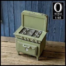 1:48 Scale 1930's Stove Kit unpainted resin - Pacific Northwest Miniatures