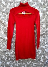 Derek Heart Size M Women’s Red Turtle Neck Long Sleeve Sweater Dress