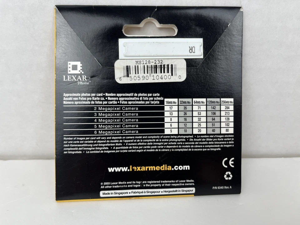 Mint Lexar 128MB Memory Stick Card MS128 for Sony cameras camcorders PDAs - Image 2 of 2