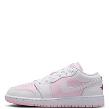 Big Kid's Jordan 1 Low Pink Foam/White-Fire Red 553560 608