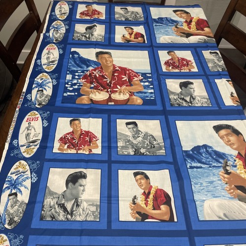 Elvis Presley Stoff Material 44” X 69” nie benutzt Lizenz von V.i.p.