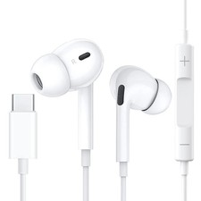 USB-C Type C Wired Headphones Earbuds for iPhone 17 16 15 Pro Max Plus