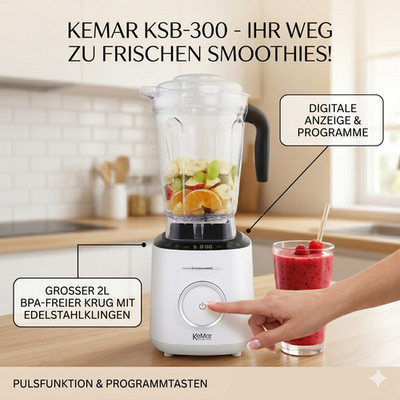 KeMar KSB-300 Hochleistungsmixer 1500W 2PS Standmixer Smoothie Maker  DEMO