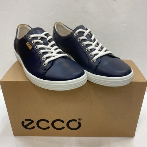 Women's ECCO Soft & Leather Sneaker Marine 430003 12038 - Picture 2 of 7