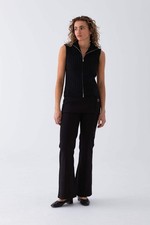 Riley Knit Zip Vest - Black