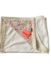 NEW Gymboree Vintage Blanket Floral Embroidered Reversible Cotton NWT 2004