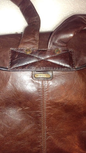 Mochila de cuero marrón HiDesign vintage mochila bolso de hombro de viaje - Imagen 7 de 7