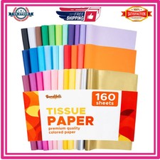 160 Sheets Colored Tissue Paper Bulk for Gift Bags, 20'x14', 32 Colors