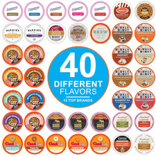 Flavored Coffee Pods Variety Pack for Keurig K Cups Brewers, Assorted 40 Count