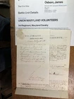 TWO Civil War Documents - "Death Certificate" & "Bounty" of $300 to his MOTHER