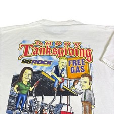 Vintage 98 Rock Baltimore Tanksgiving T-Shirt Mens XL White Radio Promo 97.9 FM