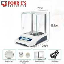 Analytical Balance Lab Scale 220g Capacity, 0.0001g Precision Electronic Scale
