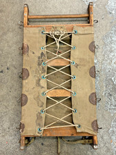 Antique Wood Packboard, Backpack Frame , Canvas Straps Military Camping/Hiking