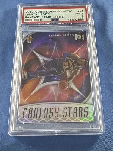 Lebron James 2019 Donruss Optic #14 PSA 9 Mint Fantasy Stars-Holo Sweet Card