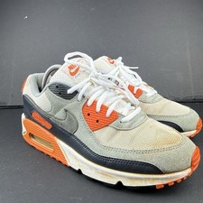 Nike Air Max 90 Summit White-Safety Orange-Dark Smoke Grey Sz 10 DM0029-108 