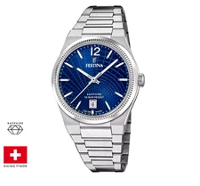 Women's Watch FESTINA Swiss Made Rivé Steel Glass Sapphire F20052/7