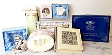 Bundle Of New Baby Keepsakes Christening Silver Plated Photo Album's J2665