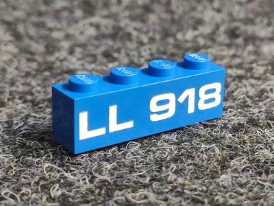 Lego 3010p918 blau 1x4 bedruckt LL 918 -  918 Space Transport Classic - T1