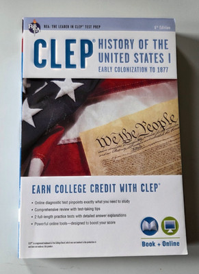 REA CLEP History of the United States Early Colonization to 1877 Trade Paperback