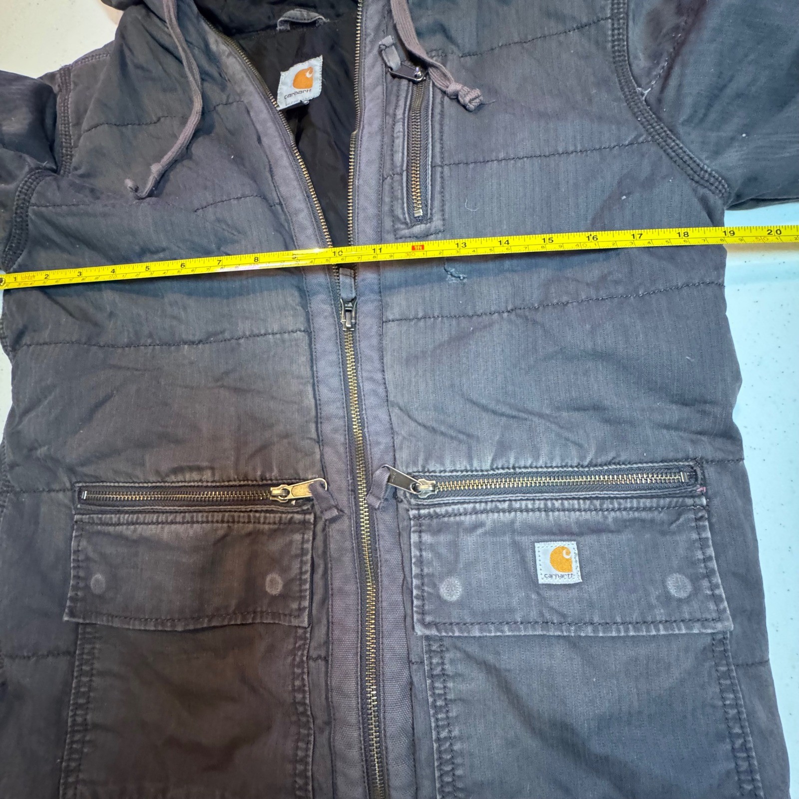 Discontinued Carhartt Women's Gray Gallatin Quilted Lined Hooded Jacket Sz Small thumbnail 5