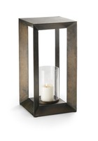 Philippi Windlicht Estate, H 41 Cm, Stahl Mit Antik-Finish Und Glas, Design