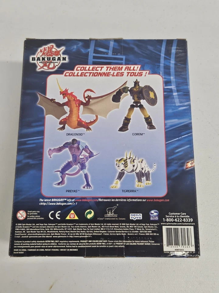 Bonecos de ação selados novos GOREM Bakugan 7" DELUXE MONSTER BATTLE BRAWLERS 2008 - Imagem 3 de 4
