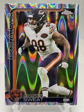 2025 Topps Chrome Football Raywave Refractor  Montez Sweat Chicago Bears