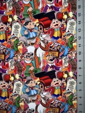 Disney Mr. Toad Ichabod Custom Fabric Fat Quarter 18”x28” Spandex